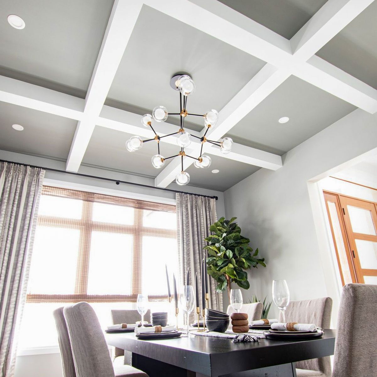 Two Tone Coffered Ceiling
