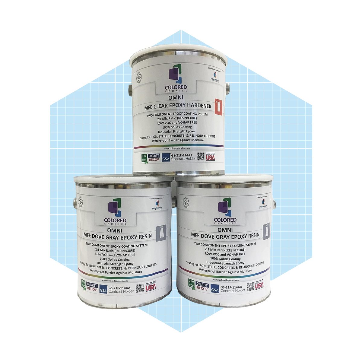 Coloredepoxies 10019 Light Gray Epoxy Resin Coating Made With and