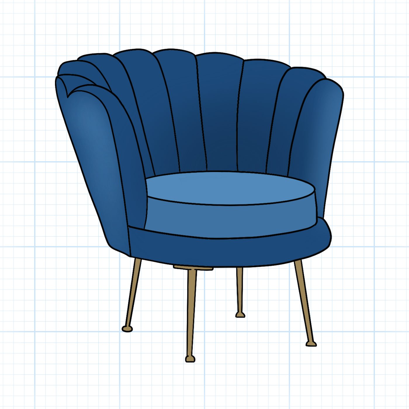 Hollywood Regency Chair Graphic