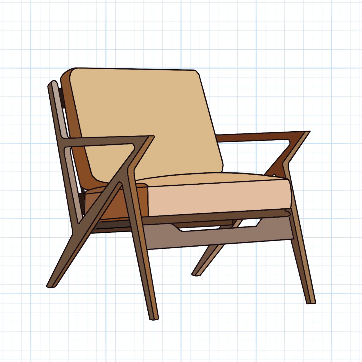 Midcentury Modern Chair Graphic