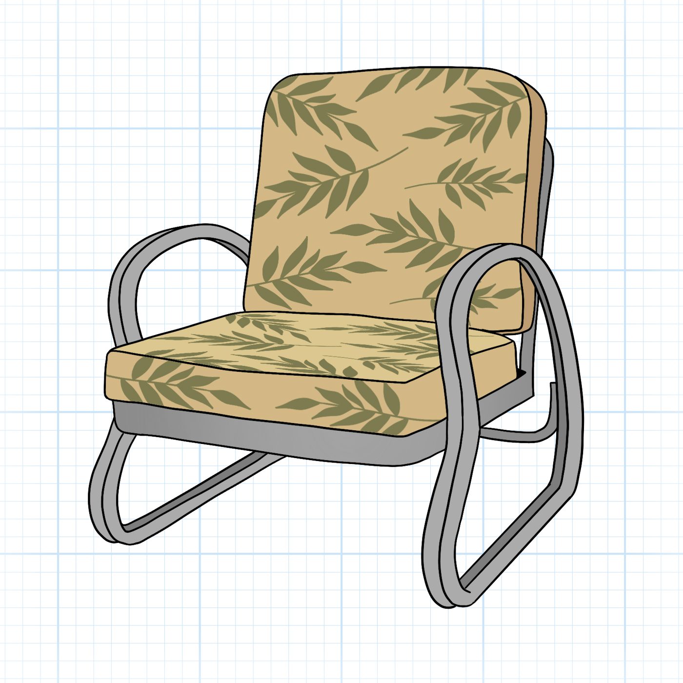 Retro Kitsch Chair Graphic