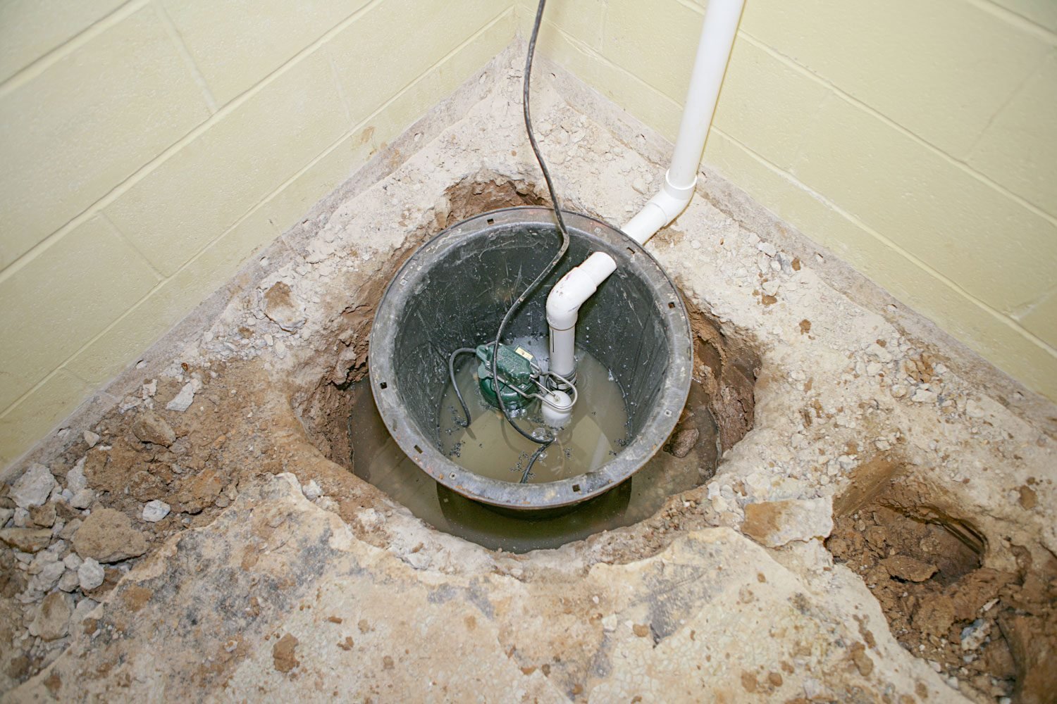 Installation of a Sump Pump in a residential basement