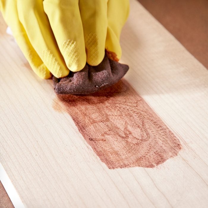 Staining Wood with Piece of Cloth