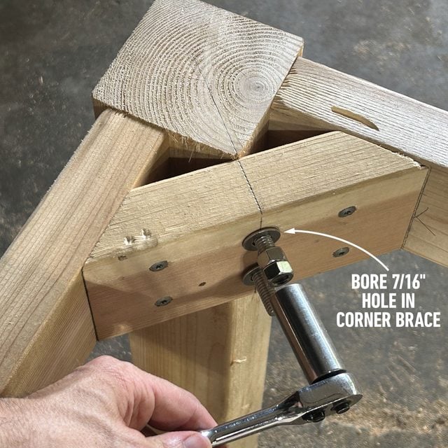 How To Build A Diy Patio Table Drive In The Hanger Bolts