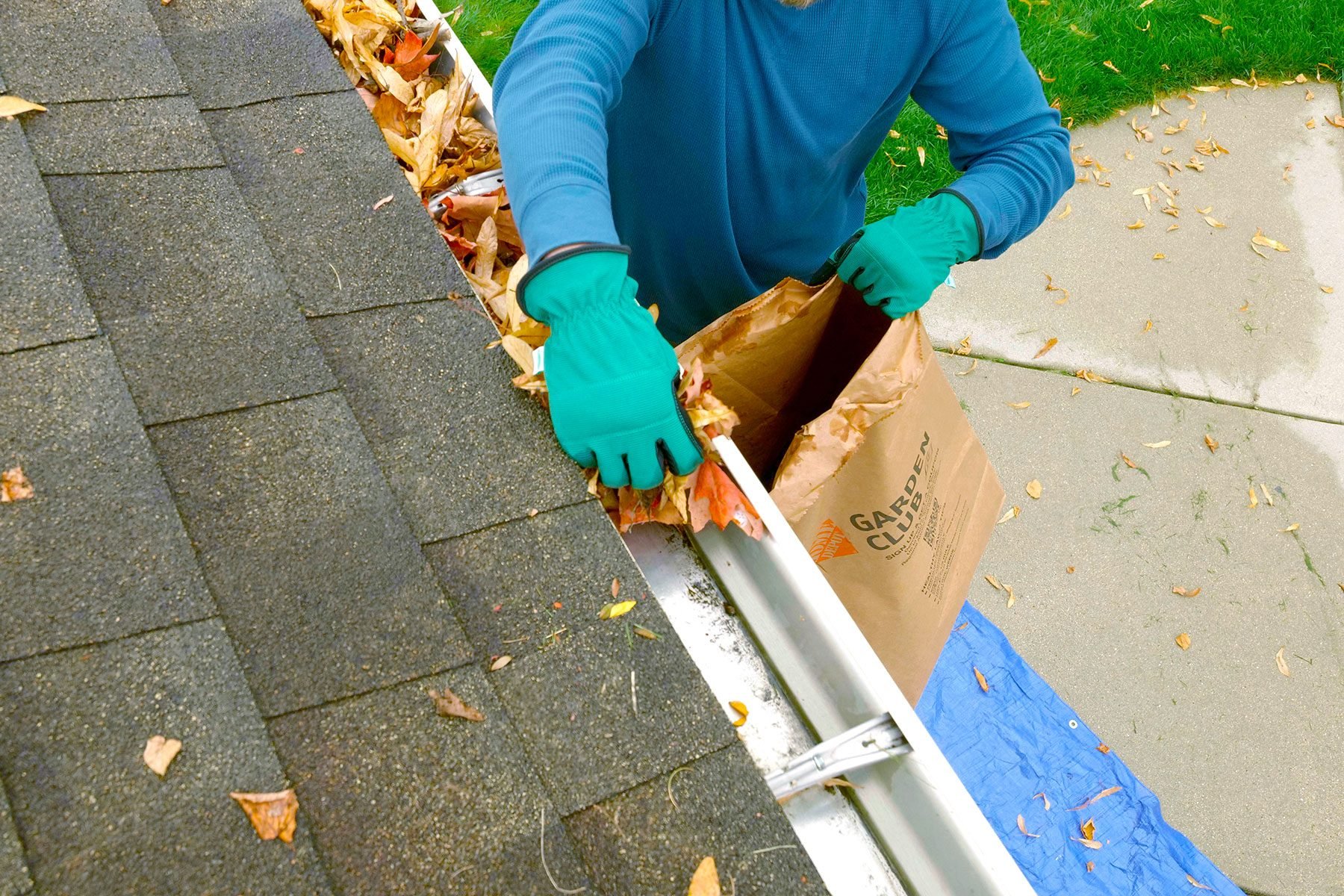 Remove debris from gutters