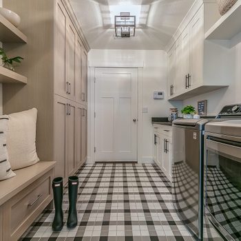 Immaculate mudroom and laundry room