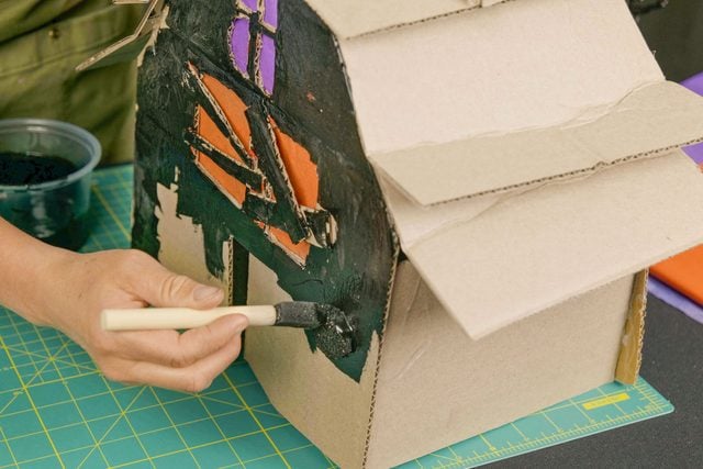 Paint the cardboard pieces