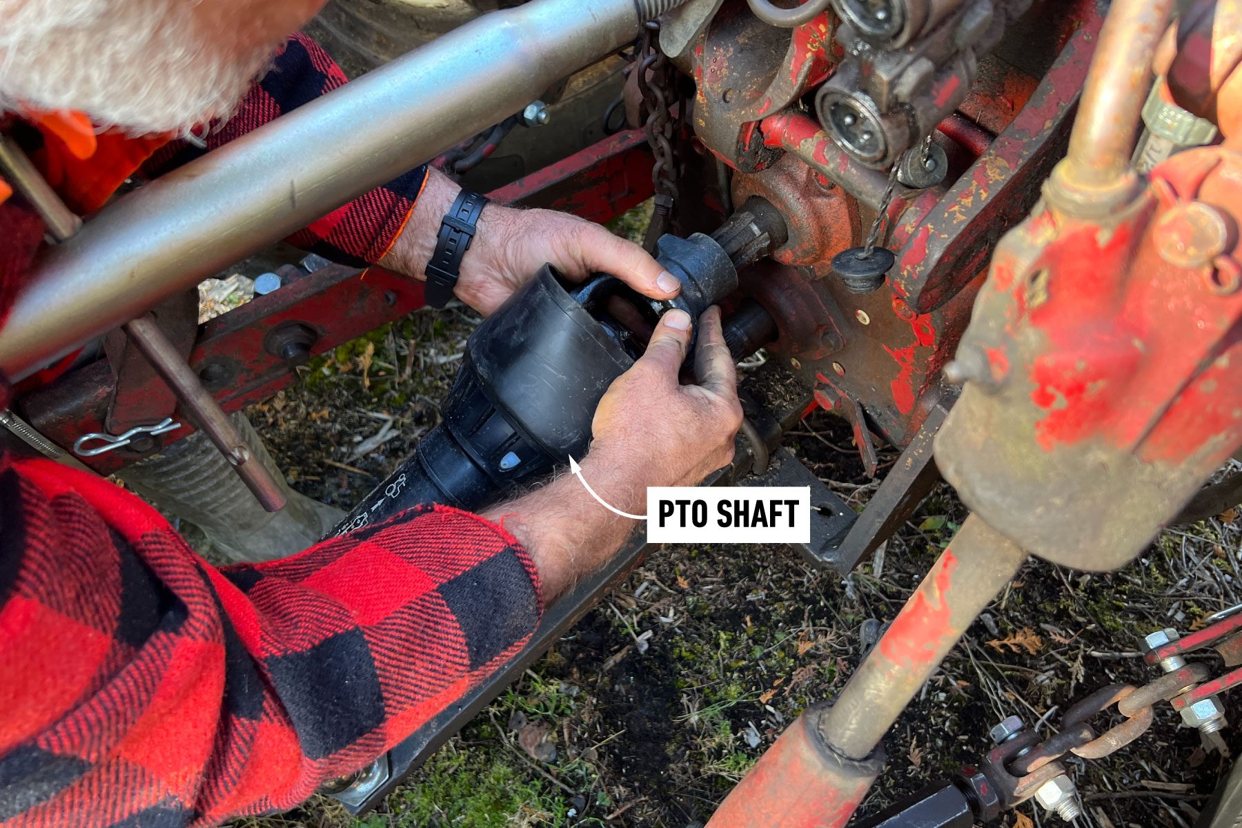 How To Mount A Pto Wood Chipper To A Tractor Connect Pto Shaft