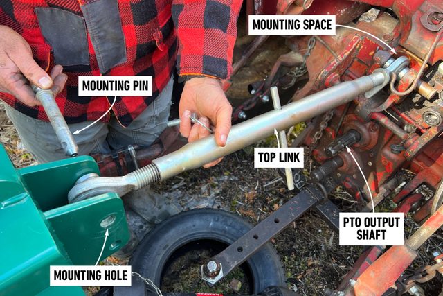 How To Mount A Pto Wood Chipper To A Tractor Fasten The Top Link