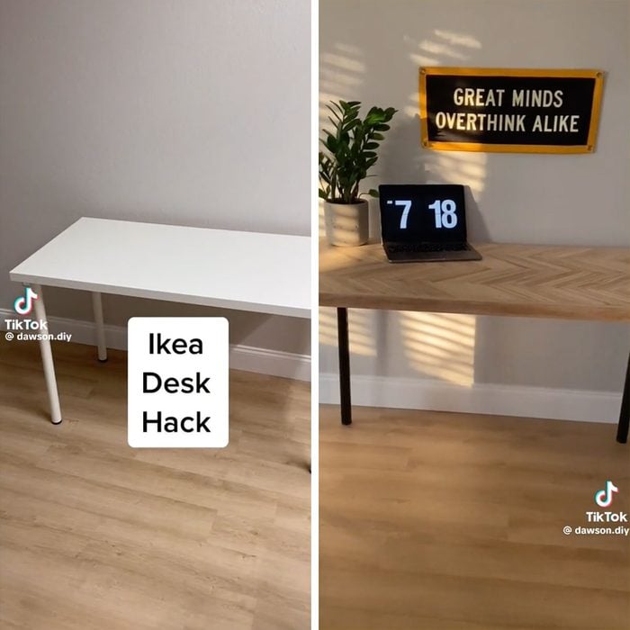 Ikea Desk Hacks Via Dawson.diy Tiktok Dh Fhm
