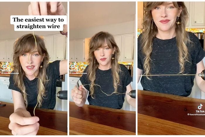 Wire Straightening Hack Via FoxCraftCustom TikTok