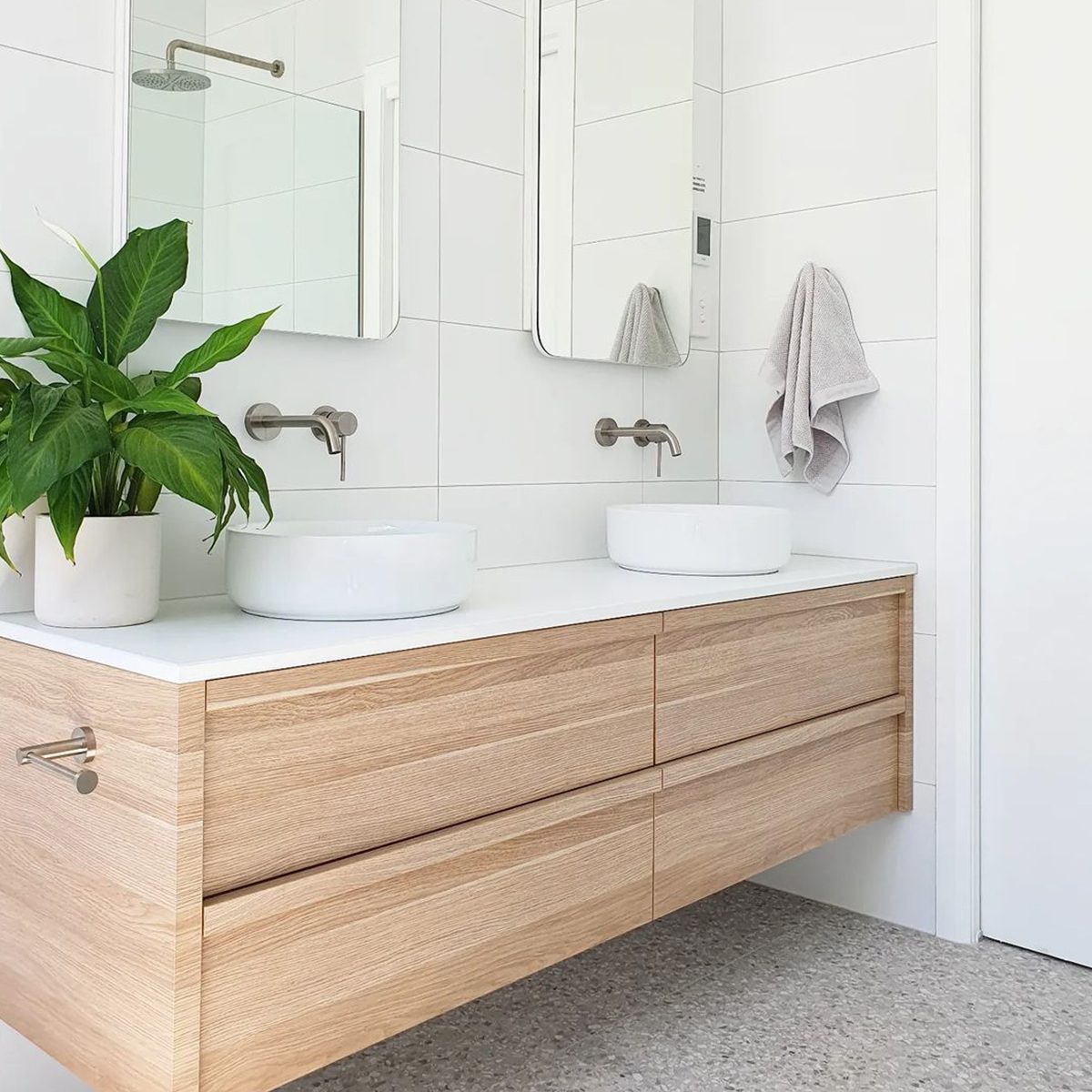 9 Double Vanity Bathroom Ideas Floating Double Vanity