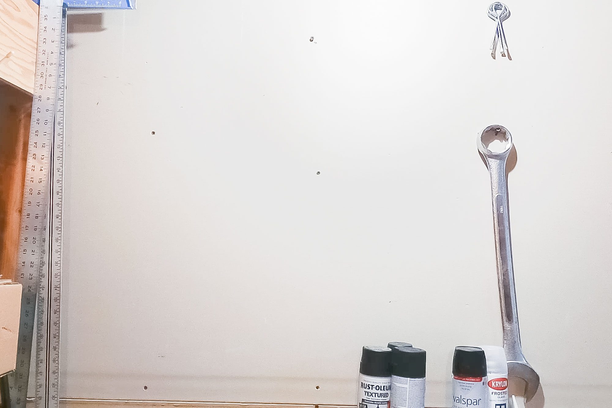 Empty Wall to Hang A Pegboard