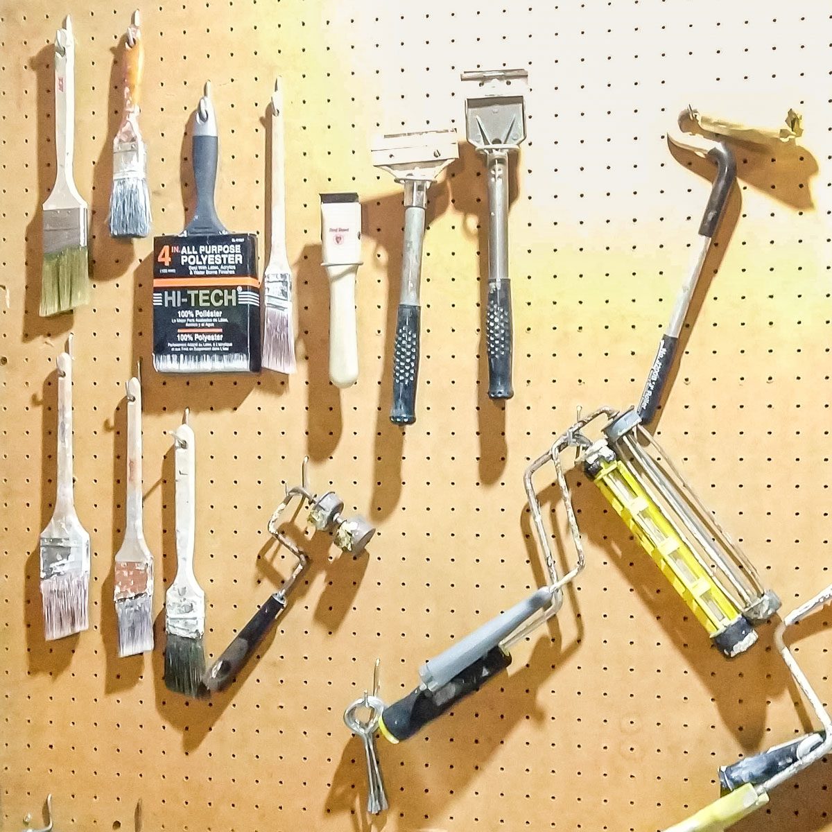 Tools Hanged on A Pegboard