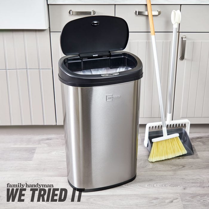 Fhm We Tried It Mainstays Motion Sensor Kitchen Trash Can