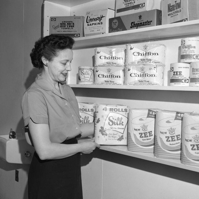 Household goods display in store, ca. 1945