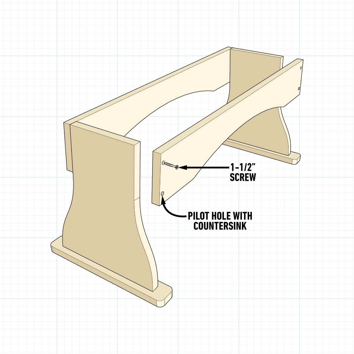 How To Build A Painting Bench Assemble The Base