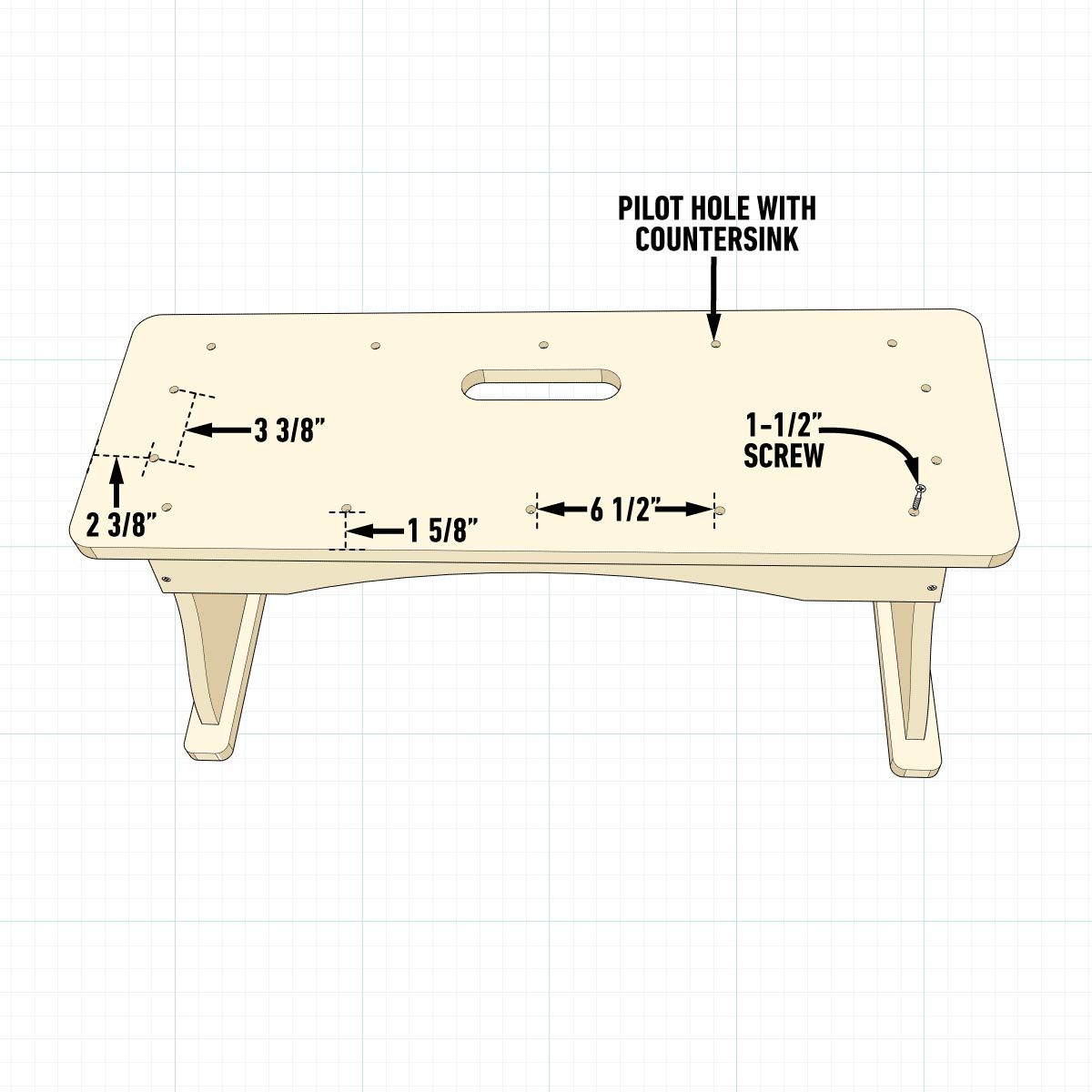 How To Build A Painting Bench Attach The Top