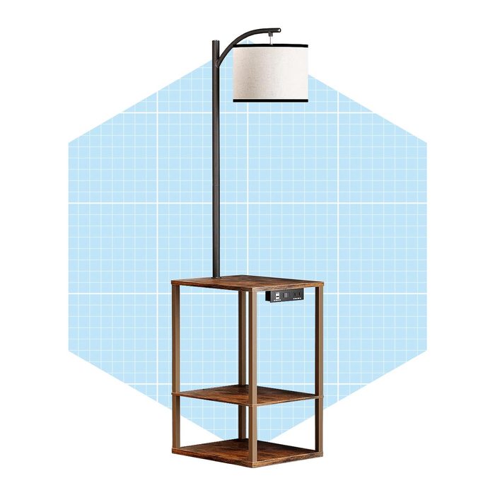 Led End Table Lamp With Charging Station