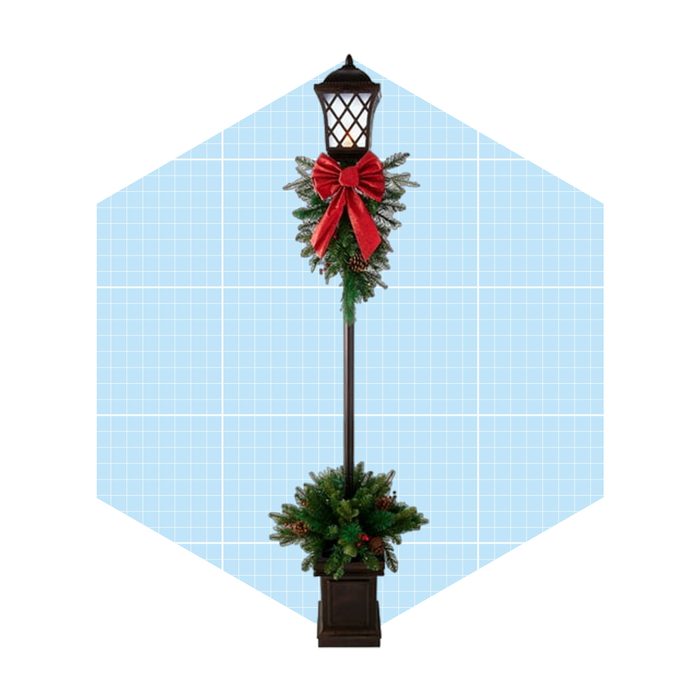 Pre Lit Christmas Lamp Post With Warm White Led Lights