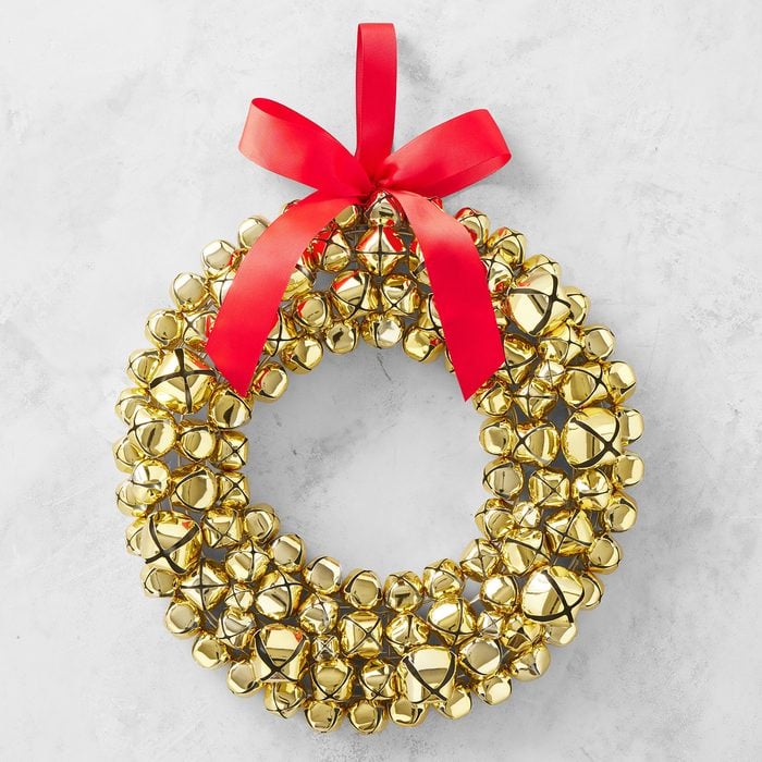 Shiny Gold Jingle Bell Wreath