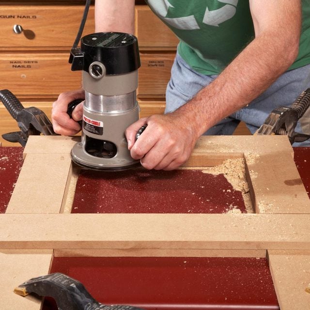 Build A Router Table By Upcycling A Kitchen Countertop Cut groove in the countertop
