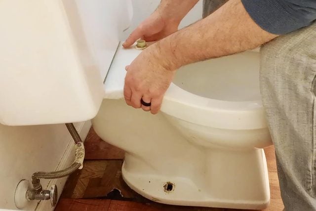 Pulling the toilet seat
