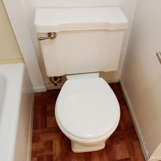 Toilet seat in washroom