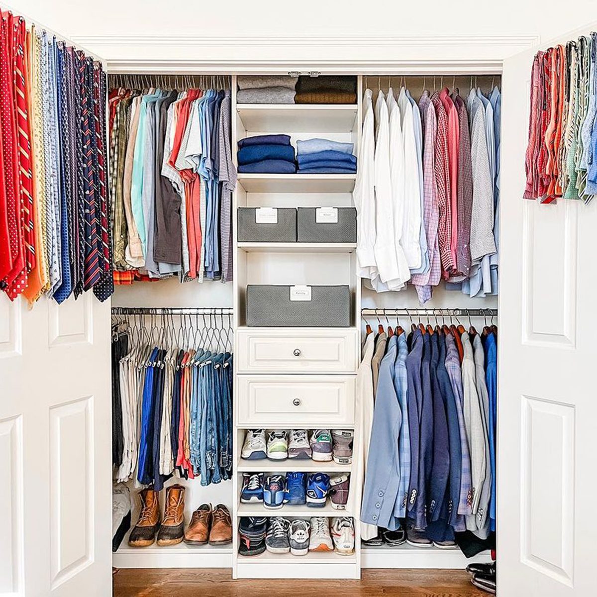 10 Bedroom Closet Ideas To Optimize Your Space Double Hanging Rods Courtesy @suddenlysimpleorganizing