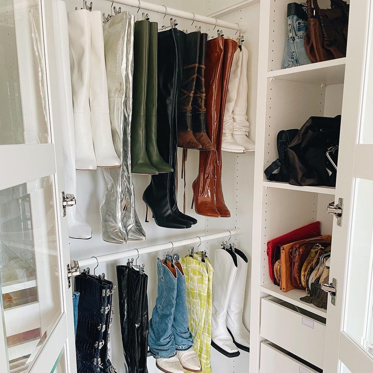 10 Bedroom Closet Ideas To Optimize Your Space Hang Up Boots Courtesy @spacesbyemily