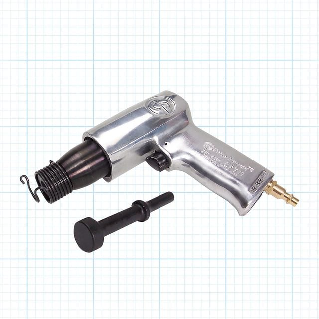 Air Hammer With Bit on Grid Background