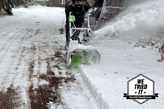 Fhm We Tried It Clearing Snow with Greenworks Cordless Snow Blower