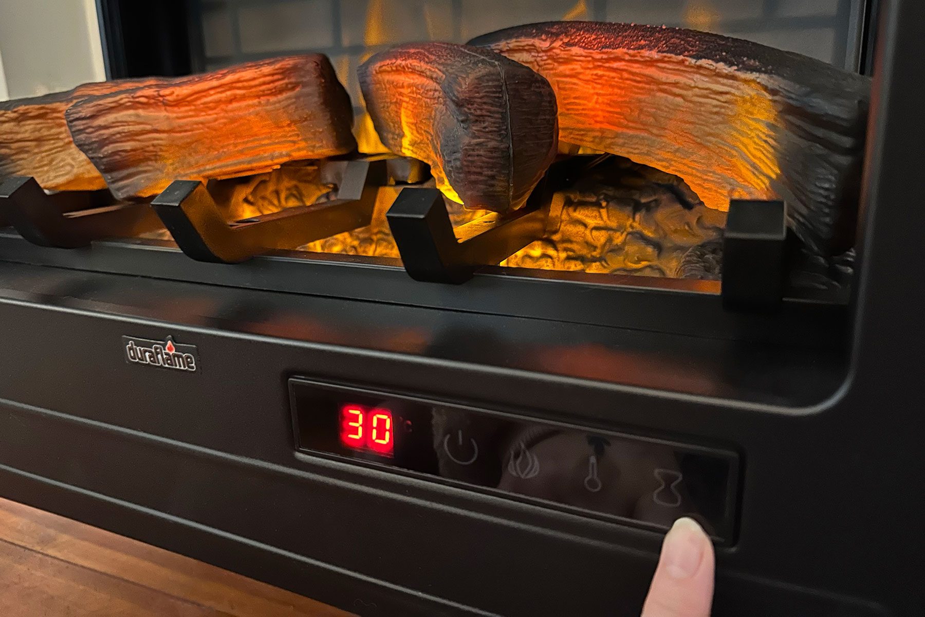 Digital Temperature on electric fireplace