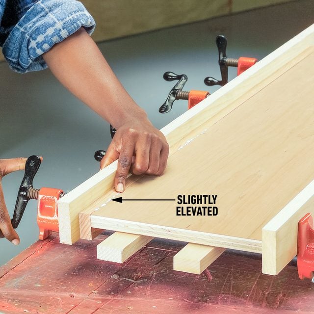 How To Install Edging For Plywood Place The Shelf In Clamps
