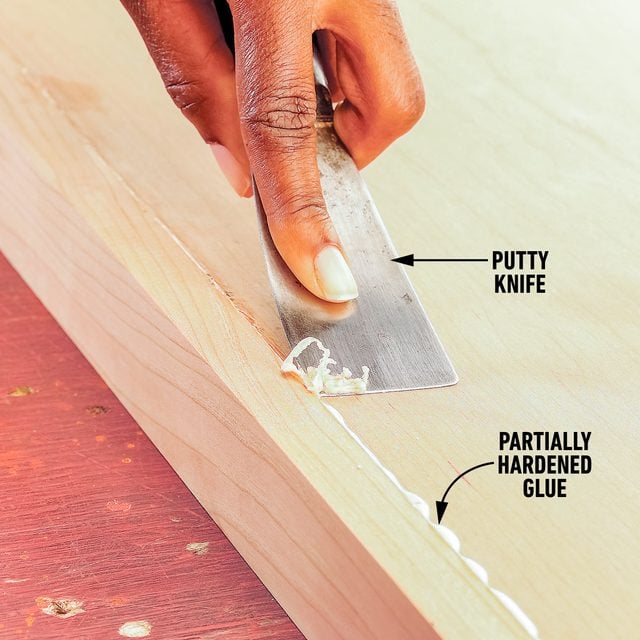 How To Install Edging For Plywood Scrape Off Excess Glue