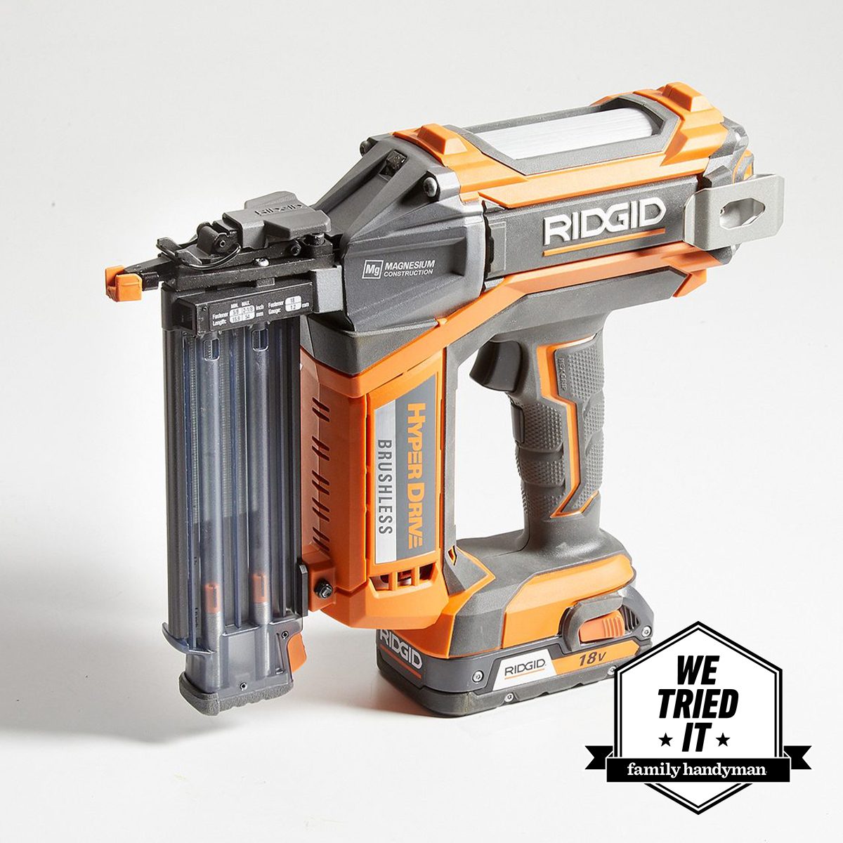Ridgid Cordless Brushless Nailers with HyperDrive Air-Like Power