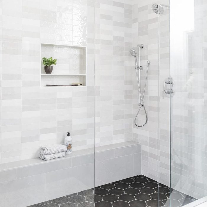 10 Shower Niche Ideas For Your Bathroom Large Shower Niche Courtesy @tylerinteriorsdesign A 