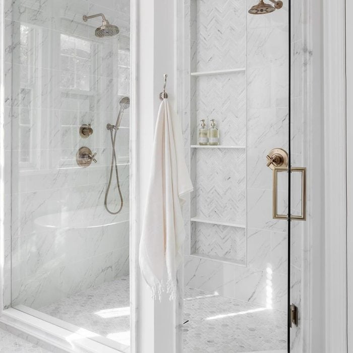 10 Shower Niche Ideas For Your Bathroom Large Shower Niche Courtesy @tylerinteriorsdesign