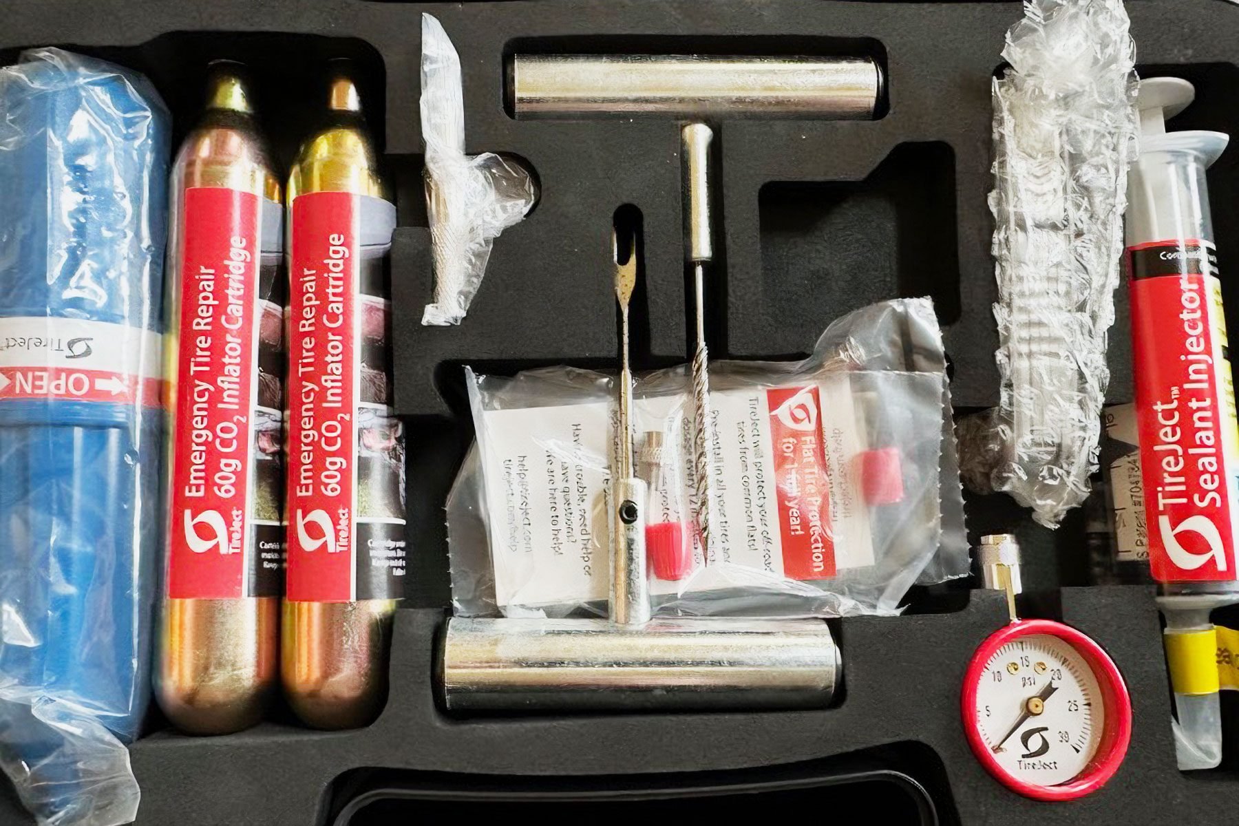 Tools inside a repair kit
