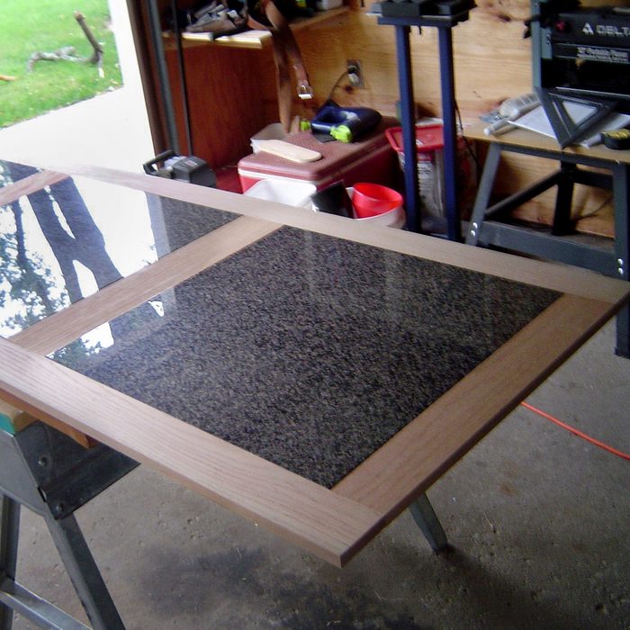 Granite Table being prepared