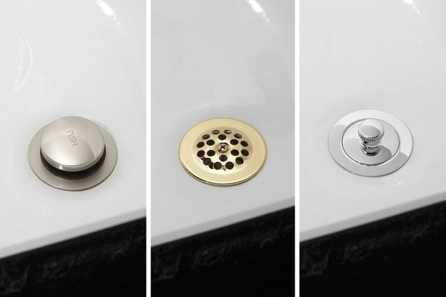 Different types of drains side by side