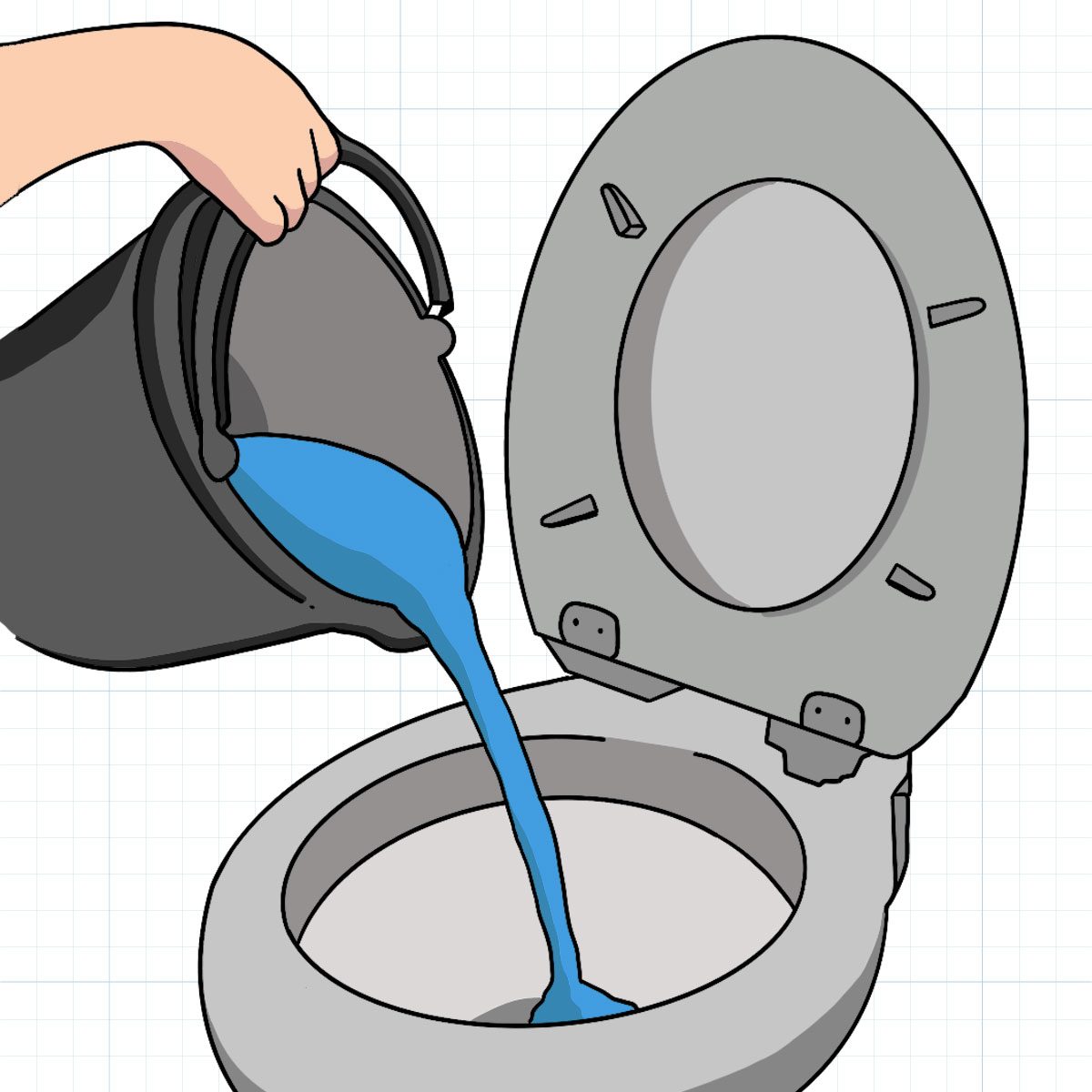 How To Unclog A Toilet Without A Plunger by Adding Hot Water