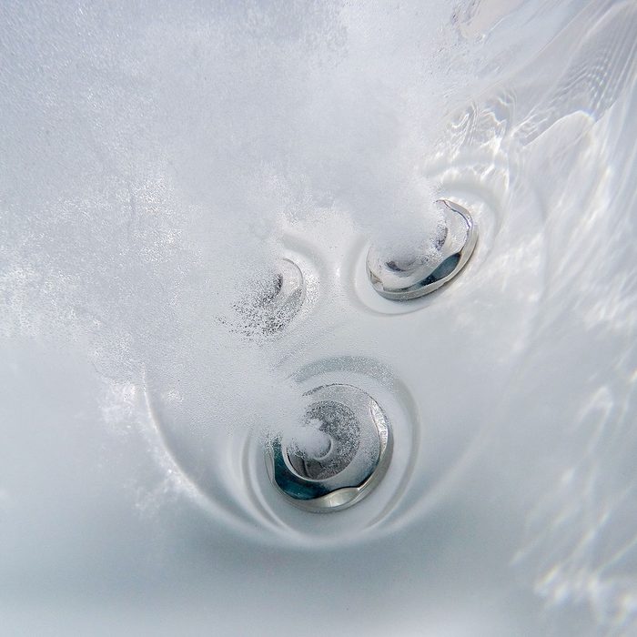 Underwater Jets In Hot Tub Spa With Bubbles
