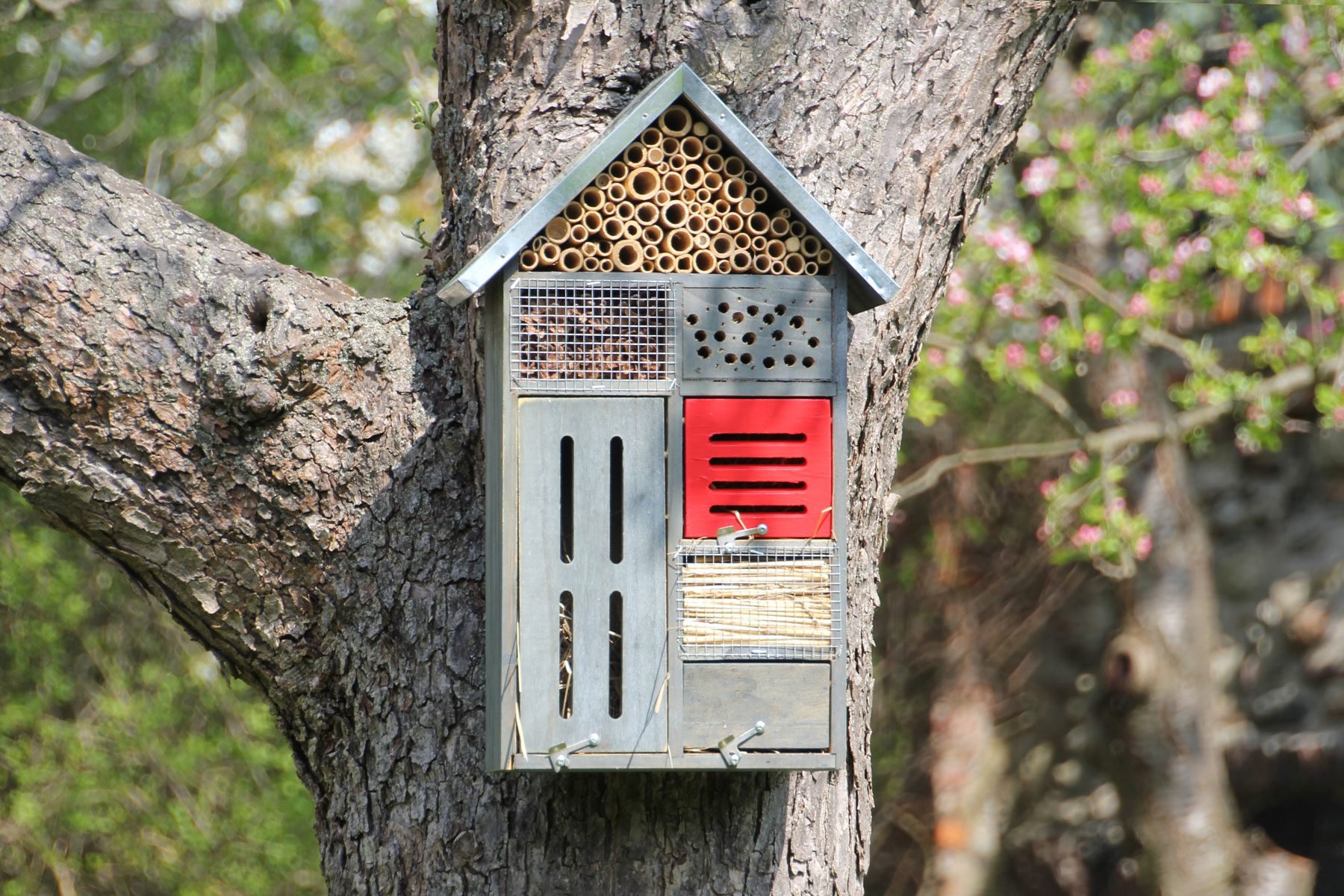 Insect Hotel in a fruit garden