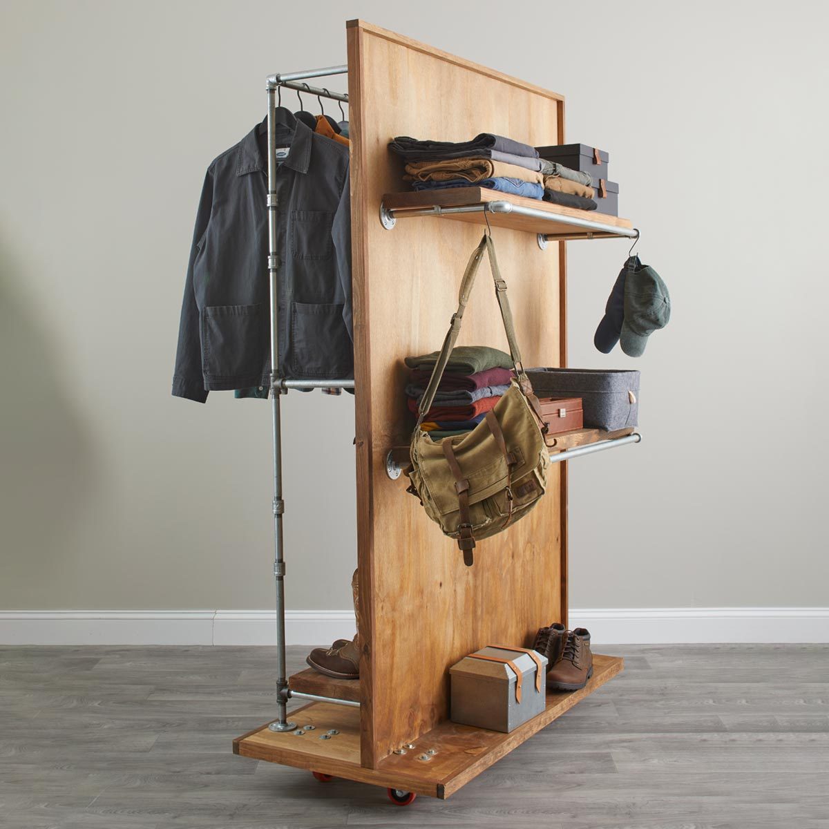 How To Make A Clothes Rack On Wheels