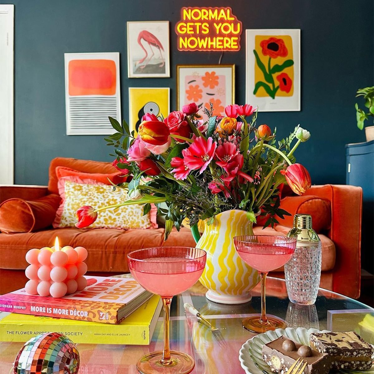 What Is Dopamine Décor And Should You Use It In Your Home Dopamine Decor Living Room Courtesy @the Shoestring Home Instagram Ft